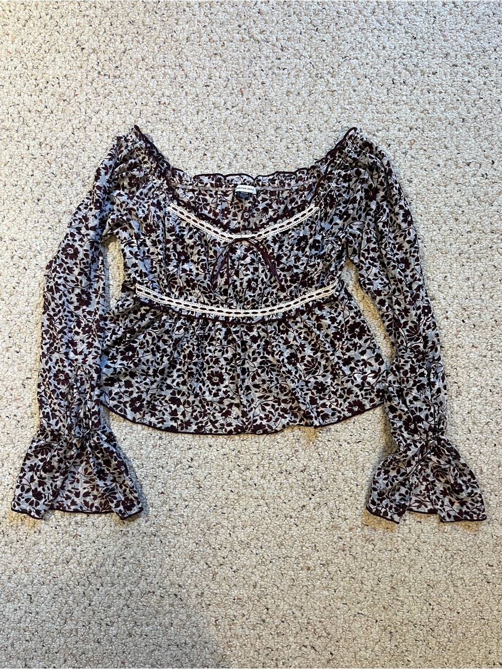 Women's Floral Peasant Blouse